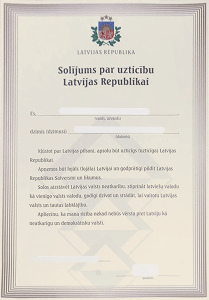 Certificate of Latvian citizenship