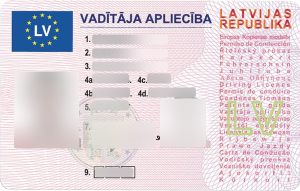 Latvian-format driver’s license 