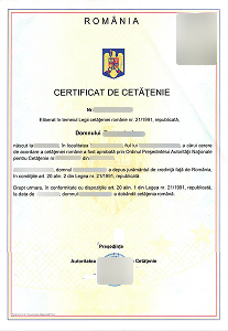 Citizenship certificate 